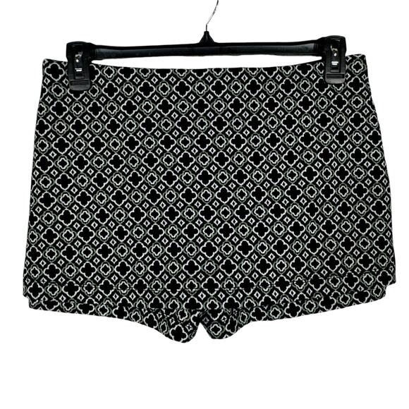 Maeve by Anthropology Medium Mini Skort Black Motif Geometric Stretch Pockets - Picture 3 of 7